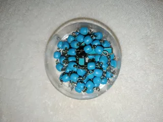 Rosario Turquesa Bendecido Importado de Honduras