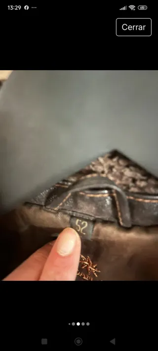 Cazadora aviador piel marrón T.52