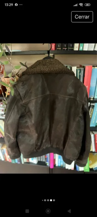 Cazadora aviador piel marrón T.52