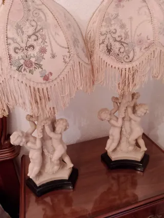 2 Lámparas Mesilla Vintage, estilo victoriano