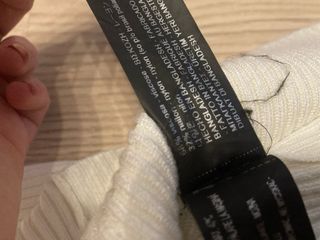 Top de punto Zara blanco con lazos