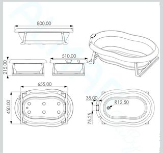 Bañera Plegable Bebé con Cojín + temperatura