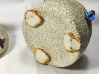 Azucarero antiguo o tarro para la miel en cerámica