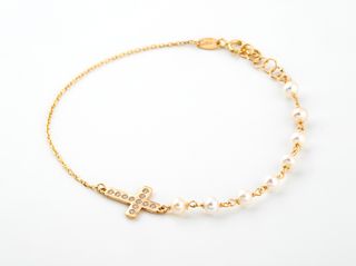 pulsera oro 18k con piedra con circonita