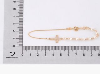 pulsera oro 18k con piedra con circonita
