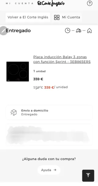 Placa Inducción Balay 3EB865ERS en Garantía