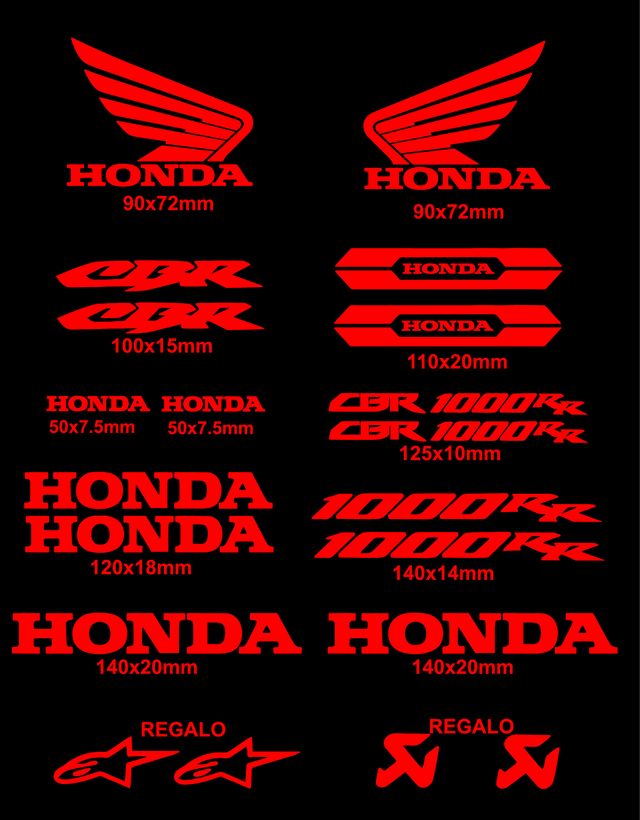 Pegatinas Honda CBR 1000rr