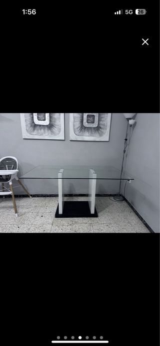 Mesa de cristal moderna