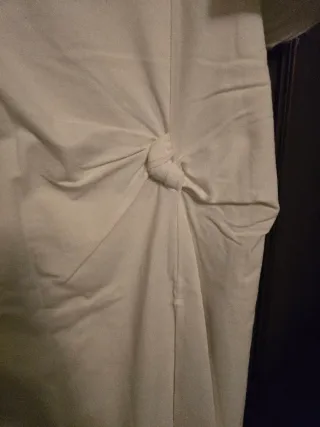 Vestido blanco nudo talla única