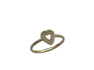 anillo oro 18k con piedra con circonita