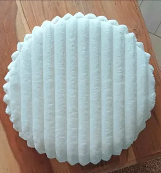 Puff asiento almacenamiento suave blanco NUEVO.