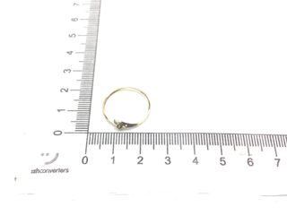 anillo oro 18k con piedra con circonita