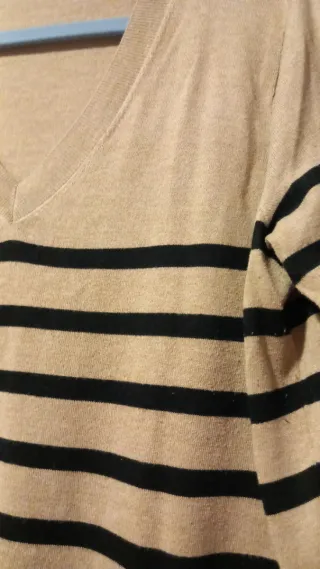 Jersey Mango Rayas Marrón y Negro Talla XL