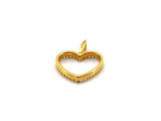 colgante oro 18k con piedra con diamante