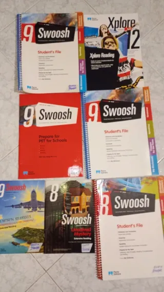 Livros manuais cadernos de atividades exercícios