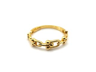 anillo oro 18k con piedra con circonita t. 16 (17,84 mm)