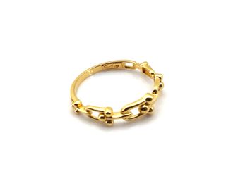 anillo oro 18k con piedra con circonita t. 16 (17,84 mm)