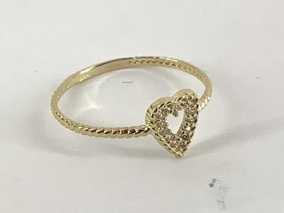 anillo oro 18k con piedra con circonita