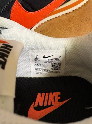 Nike Cortez Talla 38 Negro Naranja