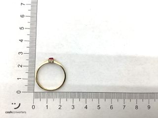 anillo oro 18k con piedra con circonita