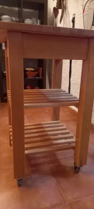 Carrito auxiliar cocina Bekväm madera abedul rueda