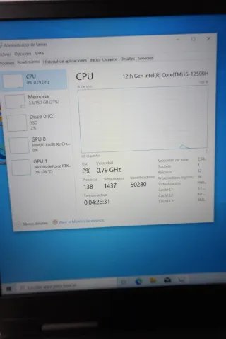 Ordenador Portátil Lenovo I5-12500H RTX 3050 16GB