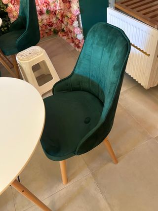 24 Sillas Terciopelo Verde