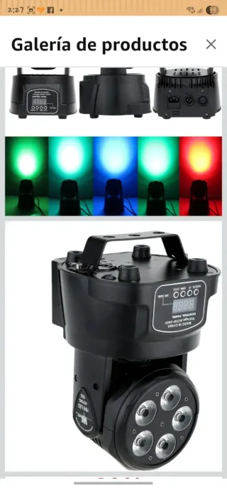 2 focos Lixada 75W 5 LED Luz Escenario DMX512