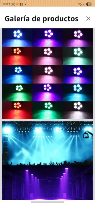 2 focos Lixada 75W 5 LED Luz Escenario DMX512