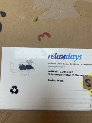 Estantería Zapatos Relaxdays 2 Niveles