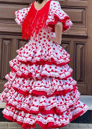 Traje de Flamenca Niña 9-10-11 años mas o menos