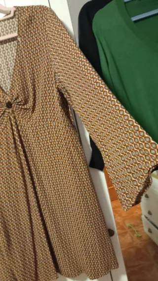 Vestido Clockhouse de C&A Talla 44 Estampado Retro