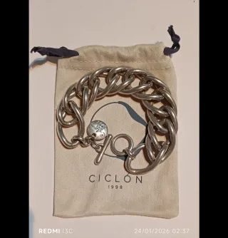 Pulsera Ciclón Plata