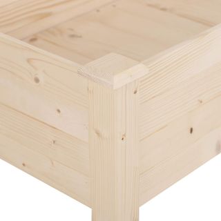 Cama para Huerto Elevado, Huerto Urbano de Mesa para Plantas con Funda de Tela para Jardín, 122.5X56.5X76Cm, Madera