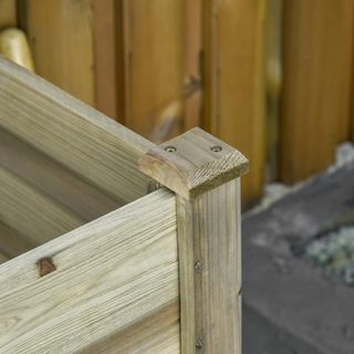 Cama para Huerto Elevada de Madera con Estante Inferior, Jardinera de Exterior para Plantas en Jardín y Balcón, 91X51X76Cm