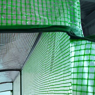 Invernadero de Pared para Plantas y Flores, Invernadero de Jardín con 2 Estantes, en Acero y PE, 200X100X215Cm