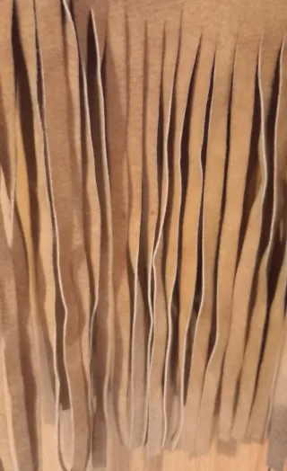 Chaleco vintage piel auténtica flecos