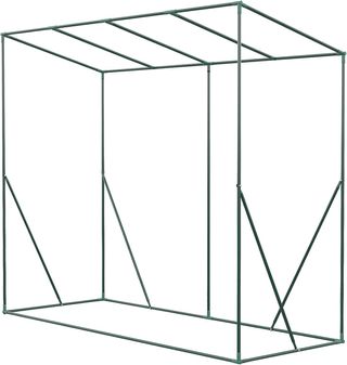 Invernadero de Jardín en PE y Acero con 4 Estacas, 2 Ventanas Laterales y Cubierta Superior Reforzada, 200X77X148-169Cm