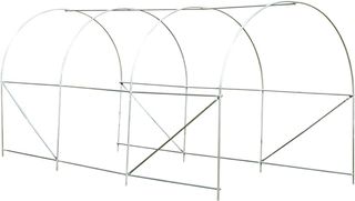 Invernadero de Jardín en Túnel 4X2X2 M con Puertas Enrollables y Ventanas, Invernadero para Huerto con 4 Refuerzos Diagonales, Estructura de Metal y Cubierta de PE, para Huerto de Verduras y Flore...