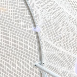 Invernadero de Jardín en Túnel 4X2X2 M con Puertas Enrollables y Ventanas, Invernadero para Huerto con 4 Refuerzos Diagonales, Estructura de Metal y Cubierta de PE, para Huerto de Verduras y Flore...