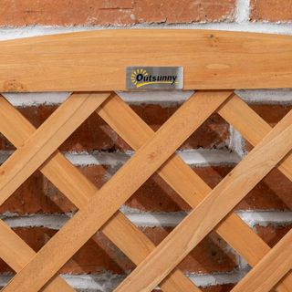 Jardinera Vertical Exterior Media Barrica, Jardinera Elevada Con Enrejado de Madera de Abeto, 45X45X80 Cm