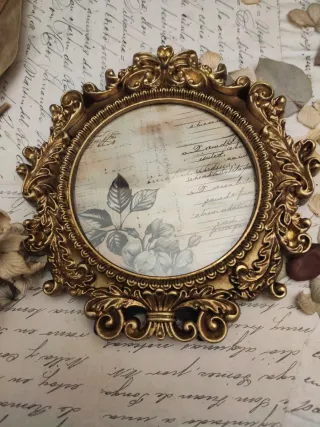 Marco Portafotos Estilo Barroco Dorado