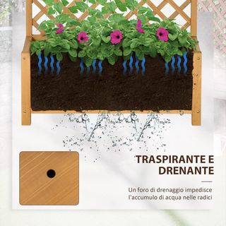 Cama para Huerto Elevada de Exterior con Rejilla, Jardín de Exterior con Orificios de Drenaje en Madera de Abeto, para Flores y Verduras, para Jardín y Balcón, 90X45X180 Cm, Amarillo