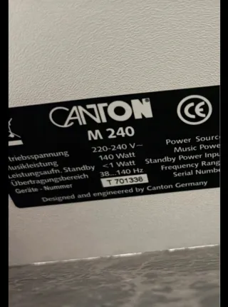 Subwoofer Canton Blanco. Impecable!!