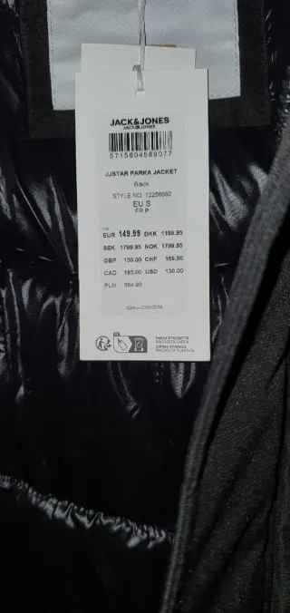 Parka Nueva Jack & Jones Talla S