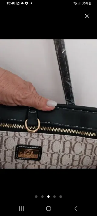 Bolso CH Monogram Marrón y Blanco