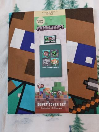 Funda Nórdica Minecraft Cama 90cm