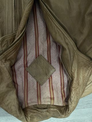 Chaqueta vintage cuero marrón