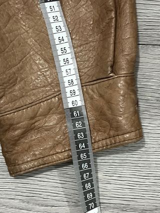 Chaqueta vintage cuero marrón
