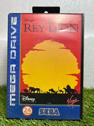 Caja y manuales El Rey León Mega Drive